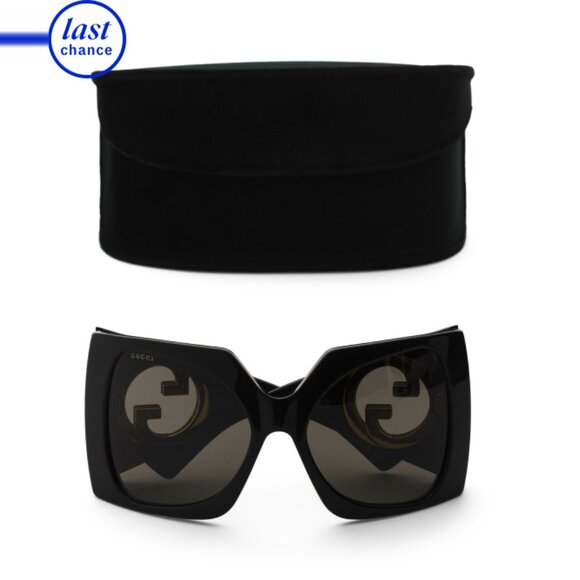 GUCCI Black/grey 64mm Square Sunglasses